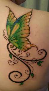 My Gorgeous New Butterfly On My Right Shoulder Blade Back Butterfly Tattoo On Shoulder Butterfly Tattoo Designs Purple Tattoos