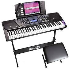 Full Size Keyboard A True Full Size 61 Key Keyboard Piano With Standard Key Sizes Features Lcd Screen Rec Digital Piano Keyboard Digital Piano Keyboard Piano