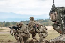 Us Army Soldiers From The Second Cavalry Regiment 2nd Dragoons Dismount From Their Stryker During Operation Atlantic Res Us Army Soldier Army Soldier Us Army