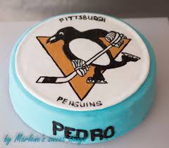 Eishockey, hockey, motivtorte für mann, schlittschuhe. Nhl Pittsburgh Penguins Marlenes Sweet Things