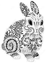 A colouring page, is not just a colouring page!!. The Cute Rabbit Zentangle Coloring Book Coloring Book Art Mandala Coloring Pages Mandala Coloring
