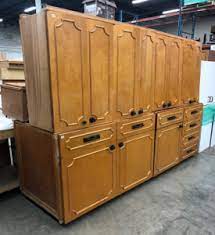 Used kitchen cabinets, island, countertops, pantry cabinets in excellent condition for sale. Reuse Warehouse Better Futures Minnesota