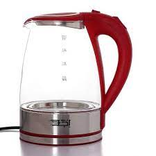 Ega غلاية كهربائية زجاجية 2 0 لتر أحمر Electric Kettle Kettle Kitchen