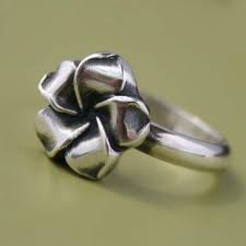 Plumeria Flower Ring Sterling Silver Hawaii Frangipani Hawaiian Jewelry Tropical Flower Blossom Bloom Sterling Silver Rings Cute Rings Jewelry