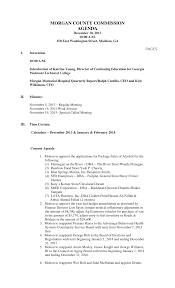 MORGAN COUNTY COMMISSION AGENDA