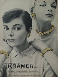Vintage Kramer of New York Gold Leaf Clip-on Earrings, 1960s