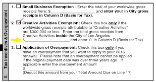 2016 Business Tax Renewal Instructions Los Angeles Office Of Finance