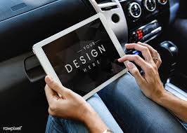 Download Premium Psd Of Woman Using A Digital Tablet Screen Mockup In A Digital Tablet Tablet Screen Tablet