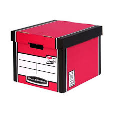The company was founded in 1917 by harry fellowes as the bankers box company, producing the bankers box line of record storage boxes. Fellowes Bankers Box Premium Presto Red Pack Of 10 7260701