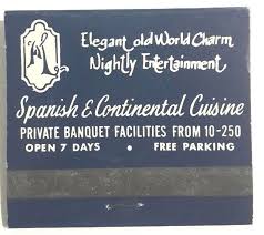 Marbella Restaurant Matchbook Spanish Cuisine Northern Bayside Queens Ny Matchbook Banquet Facilities Old World Charm