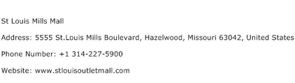 Louis outlet mall, formerly st. St Louis Mills Mall Address Contact Number Of St Louis Mills Mall