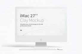 Clay Imac 27 Mockup Front View In 2020 Imac Mockup Free Business Card Psd Business Card Mock Up