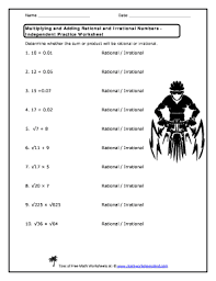 Positive and negative fractions grade/level: Rational And Irrational Numbers Worksheet With Answers Worksheet List