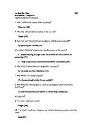 If you fail, then bless your heart. Lord Of The Flies Chapter Questions And Answer Key By The English Teacher S Pet