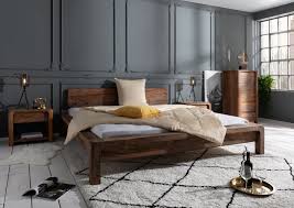 Weitere ideen zu bett modern, zimmer einrichten, wohnung. Bett Modern Aus Sheesham Palisander Holz Geolt Grau