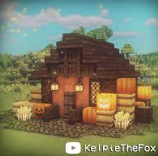 Finally decided to upload my first minecraft build :] spent all night working on it and trying to get a good shot but alas i have done it! Pumking Spice Cottagecore Mincraft Tiny Cottage Autumn Halloween House Kelpie The Fox Minecraft Cottage Cute Minecraft Houses Minecraft Houses