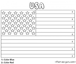 The 4th of july coloring pages free to print are extremely patriotic and can also be used to decorate your home once they are colored by your kid. Printable Usa Flag Color By Number For Preschool Free Kids Coloring Pages Printable