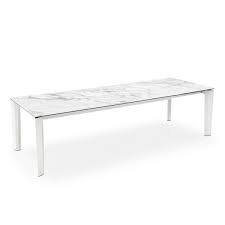 Table Rectangulaire Extensible Delta Calligaris Ceramique Verre Marbre Blanc Table Marbre Marbre Blanc Table Salle A Manger