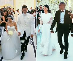 There are still many unanswered questions, but the biggest is undoubtedly kim's dress. Kim Kardashian S Wedding Dresses Battle Kris Humphries V Kanye West Face Off Hollywood Life