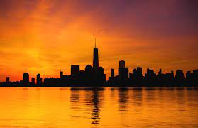 Browse through thousands of sunset canvas prints from artist's all over the world. New York City Manhattan Sunrise Skyline Painting By Christopher Arndt