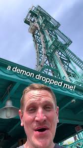 A demon dropped me from the sky! It was scary, but I loved  it!@MitchBeachFun #mitchbeachfun @Dorney Park #demondrop #dorneypark  #thrillride #droptower #amusementpark #themepark