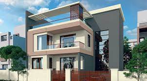 Grey Colour Exterior Wall Design