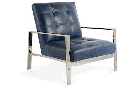 Theo Accent Chair Ocean Leather Now 1 594 50 Was 1 995 00 In 2020 Accent Chairs Leather Accent Chair Blue Leather Chair