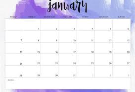 January Calendar 2019 Pdf Calendar 2019 Printable 2019 Calendar January Calendar