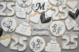 25th Anniversary Cookies Anniversary Cookies 25th Wedding Anniversary Cakes Silver Wedding Anniversary Cake
