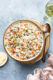A cozy chicken wild rice soup made right in the slow cooker. Creamy Chicken And Wild Rice Soup No Spoon Necessary
