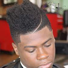 Afro Haircut With Parted Line Afro Hairstyles Natural Afro Hairstyles American Hairstyles