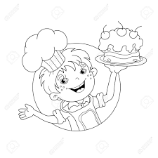Maybe you would like to learn more about one of these? Coloring Page Outline Of Cartoon Boy Chef With Cake Coloring Book For Kids Royalty Free Cliparts Vectors And Stock Illustration Image 58327909