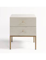 Maybe you would like to learn more about one of these? Bedside Table White Oak Patina And Metal With Two Drawers