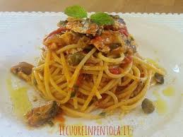 Pasta Con Sarde E Pomodorini Ricetta Il Cuore In Pentola Ricetta Ricette Cibo Siciliano Pomodorini