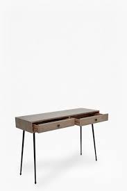Ul Li Mango Wood Console Table In Light Grey Stain Li Li Angled Tapered Iron Legs With Black Metal Coating Contemporary Console Table Furniture Table