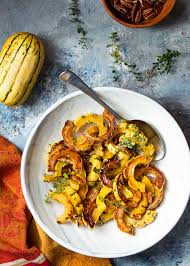 Roasted Delicata Squash With Pecans Just A Little Bit Of Bacon