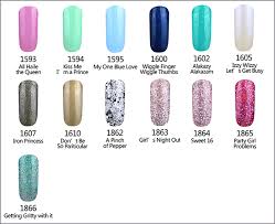 Gelartist Gelish Gel Nail Polish Colour Swatch Charts