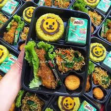 Tumpeng Medan Bento Nasikuning Shared A Post On Instagram Lion Dengan Menu Ayam Goreng Mie Nugget Dan Milo Terima Ide Makanan Makanan Dan Minuman Makanan