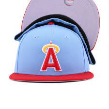 California Angels Sky Blue Scarlet New Era 59fifty Fitted