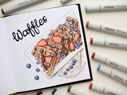 I'm back with another art video! Waffles Illustration Copic Markers On Behance