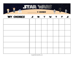 Star Wars Inspired Chore Chart And Chore Bucks Star Chart