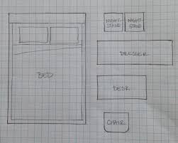 One box on the paper represents one foot. Decorating With Kids Furniture Layout