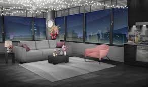Int Gray And Rose Apt Night Living Room Background Episode Interactive Backgrounds Anime Background