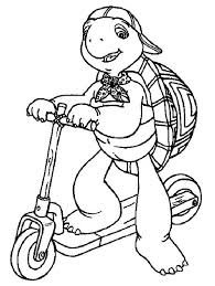 Stunning Franklin The Turtle Ride Scooter Coloring Pages With Franklin Coloring Pages Turtle Coloring Pages Coloring Pages Art Galleries Design