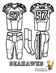 Seattle Seahawks Football Uniform Coloring Page At Yescoloring Com Football Coloring Pages Nfl Football Jersey Free Football