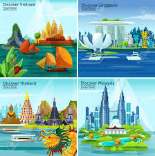 Maybe you would like to learn more about one of these? Asian Travel 2x2 Design Concept With Vietnam Thailand Singapore Royalty Free Cliparts Vectors And Stock Illustration Image 56152606