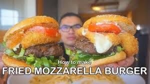 Served on a thick french bread. How To Make A Fried Mozzarella Burger Youtube