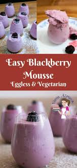 This Easy Blackberry Mousse Recipe Is Decadent As It Is Delicious Simple Easy And Quick To Make In Three Ea Blackberry Mousse Recipes Gelatin Recipes Recipes