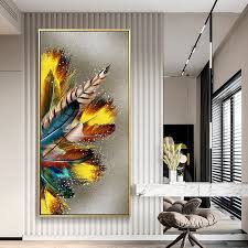 Abstract Wall Art Canvas Paintings Large Size Pop Art Modern Pictures For Living Room Unframed Posters And Prints For Bed Room Canvas Wall Art Feather Wall Art Wall Canvas Painting