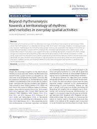 Strumenti per la didattica innovativa. Pdf Beyond Rhythmanalysis Towards A Territoriology Of Rhythms And Melodies In Everyday Spatial Activities